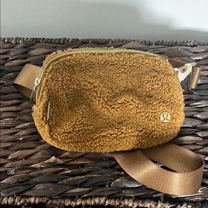 lululemon athletica Brown Crossbody Bag with Plush Texture